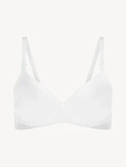White Lycra Underwired Bra With Chantilly Lace
