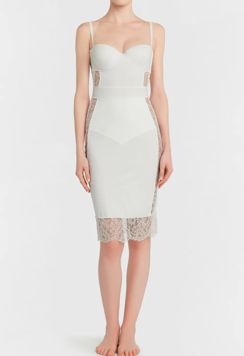White Padded Underwired Dress