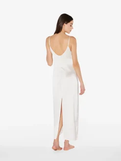 White Silk Long Slip