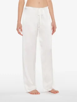White Silk Pajama Set