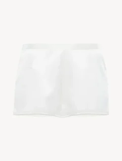 White Silk Pajama Shorts