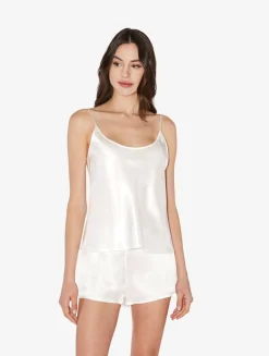 White Silk Pajama Shorts