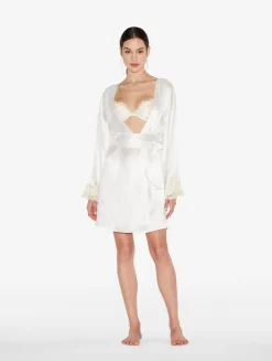 White Silk Push-up Bra With Frastaglio