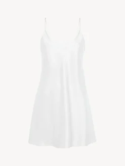 White Silk Short Slip
