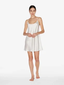 White Silk Short Slip